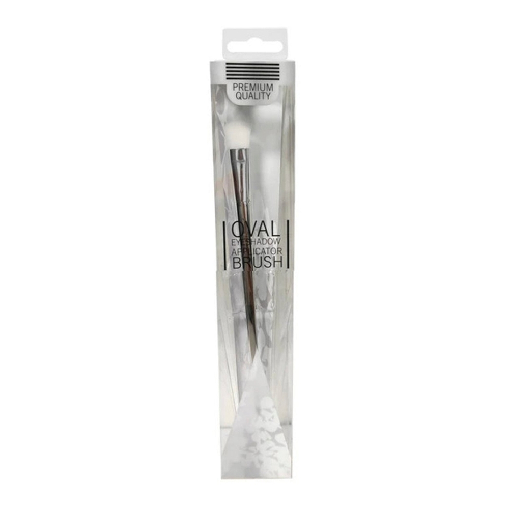 *3/15* NEW Oval Eyeshadow Makeup Brush Flat Rounded Packing Brush Silver